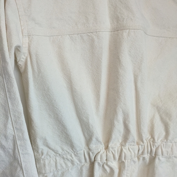 EVERLANE Bone Organic Cotton Canvas Salt Baked Jumpsuit Coverall NEW Size XXS - Picture 3 of 9